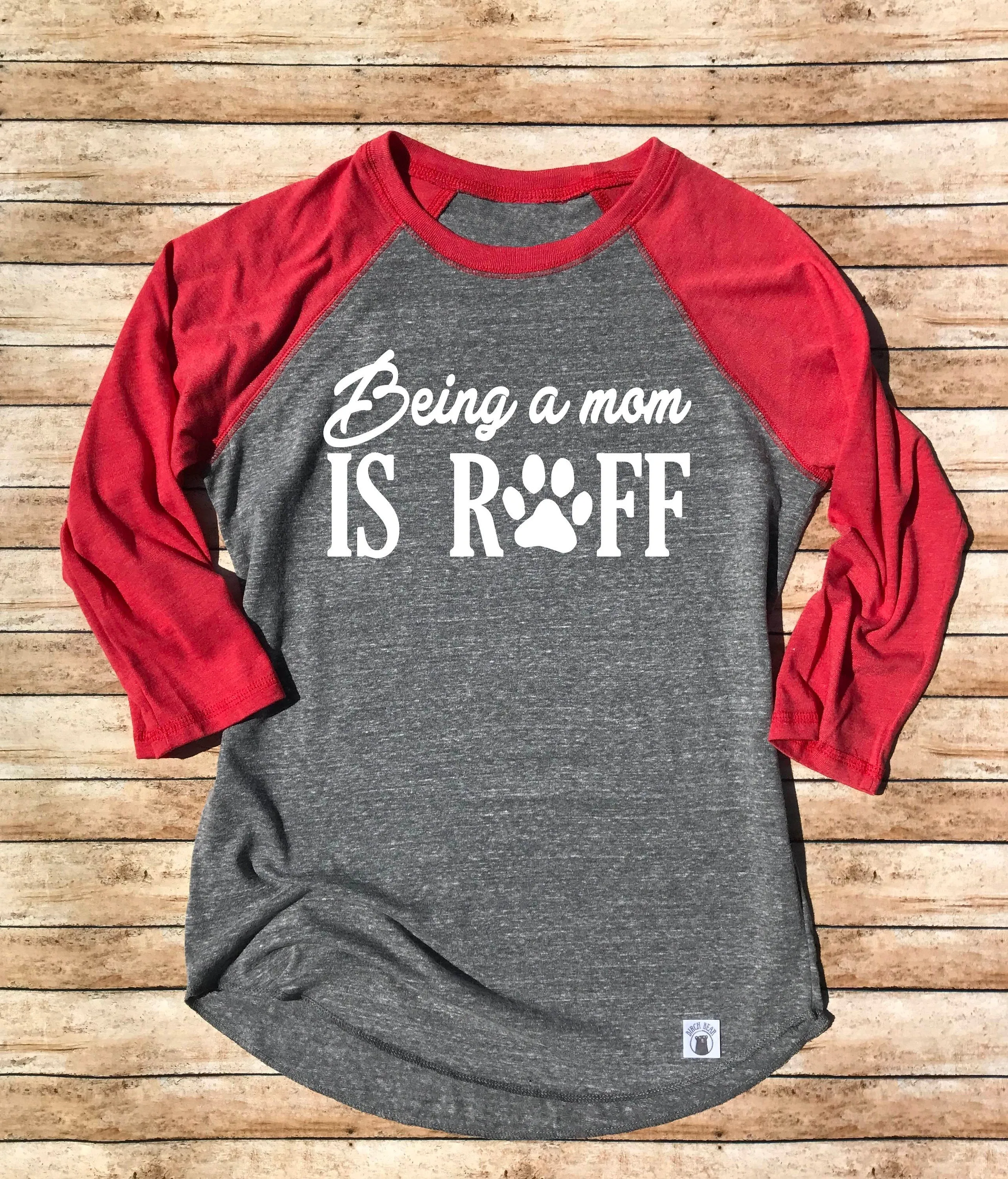 Unisex Baseball Tri-Blend T-Shirt Being A Mom Is Ruff Shirt Fur Mama Shirt  Dog Mom Shirt - Fur Mama Shirt - Dog Mom Shirt - Funny Dog Shirt