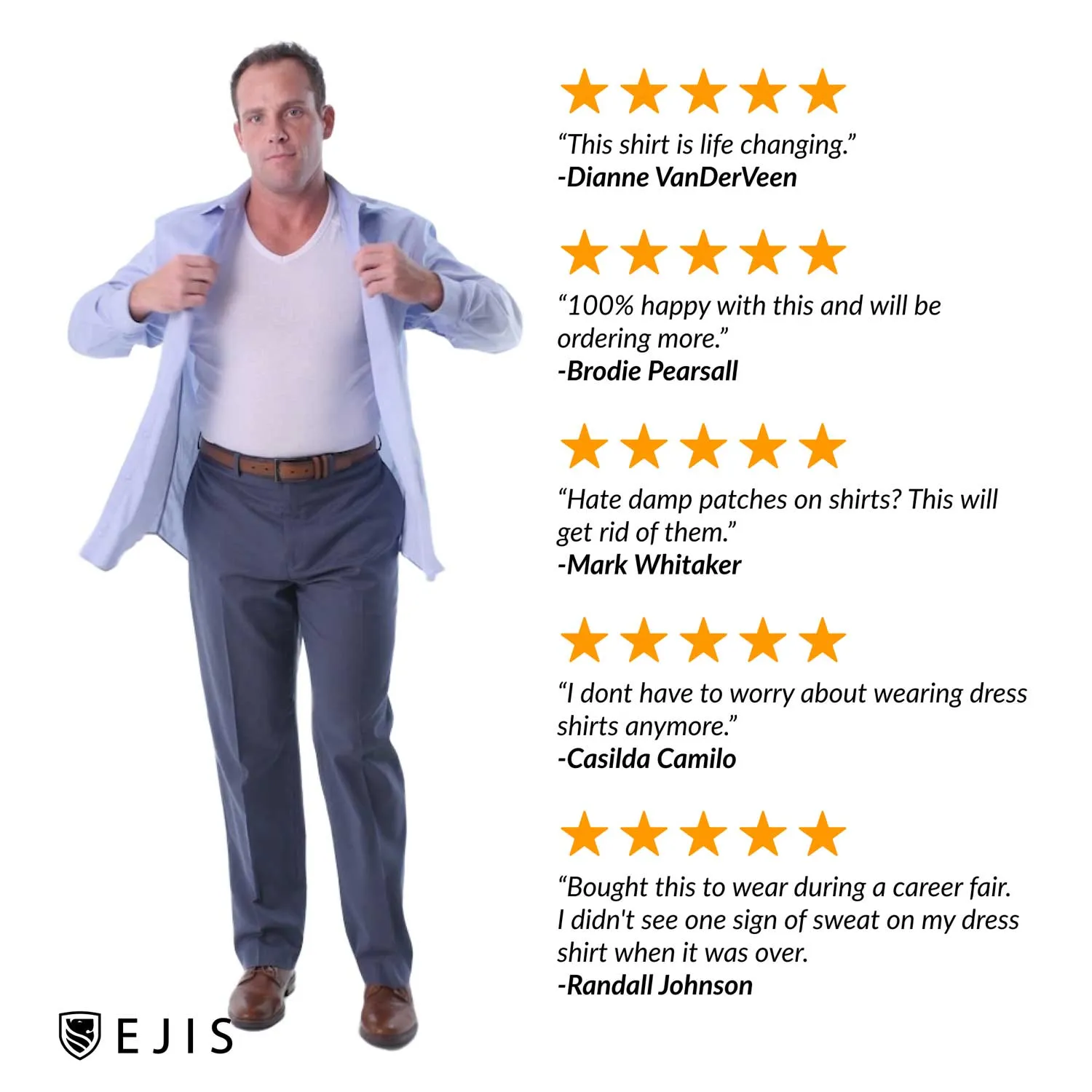 V-Neck Cotton Sweat Proof Undershirt For Men - Mix 6-Pack (3x White, Black)