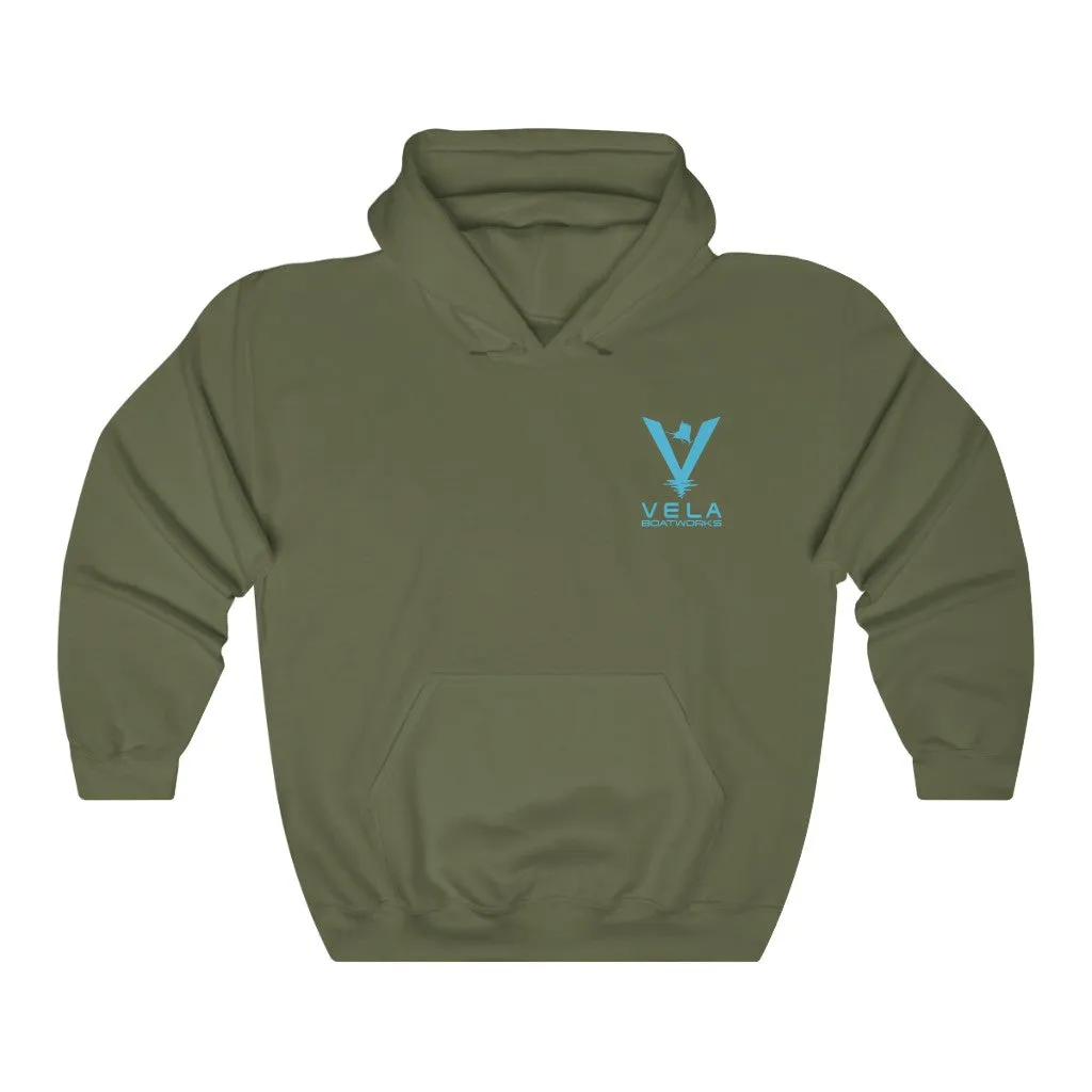 Vela Blue Logo Unisex Heavy Blend™ Hooded Sweatshirt