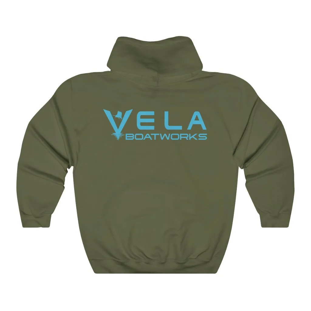 Vela Blue Logo Unisex Heavy Blend™ Hooded Sweatshirt