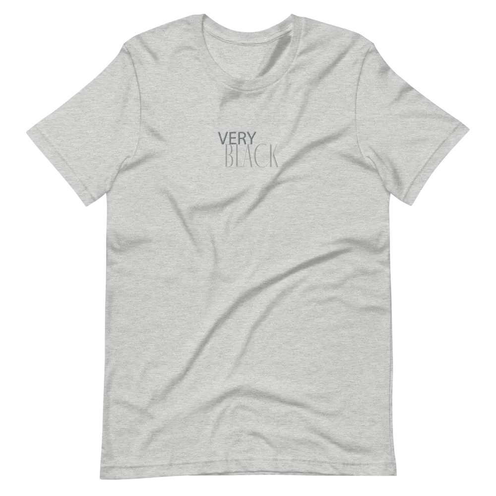 Very Black Embroidered Unisex Tee