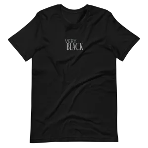 Very Black Embroidered Unisex Tee