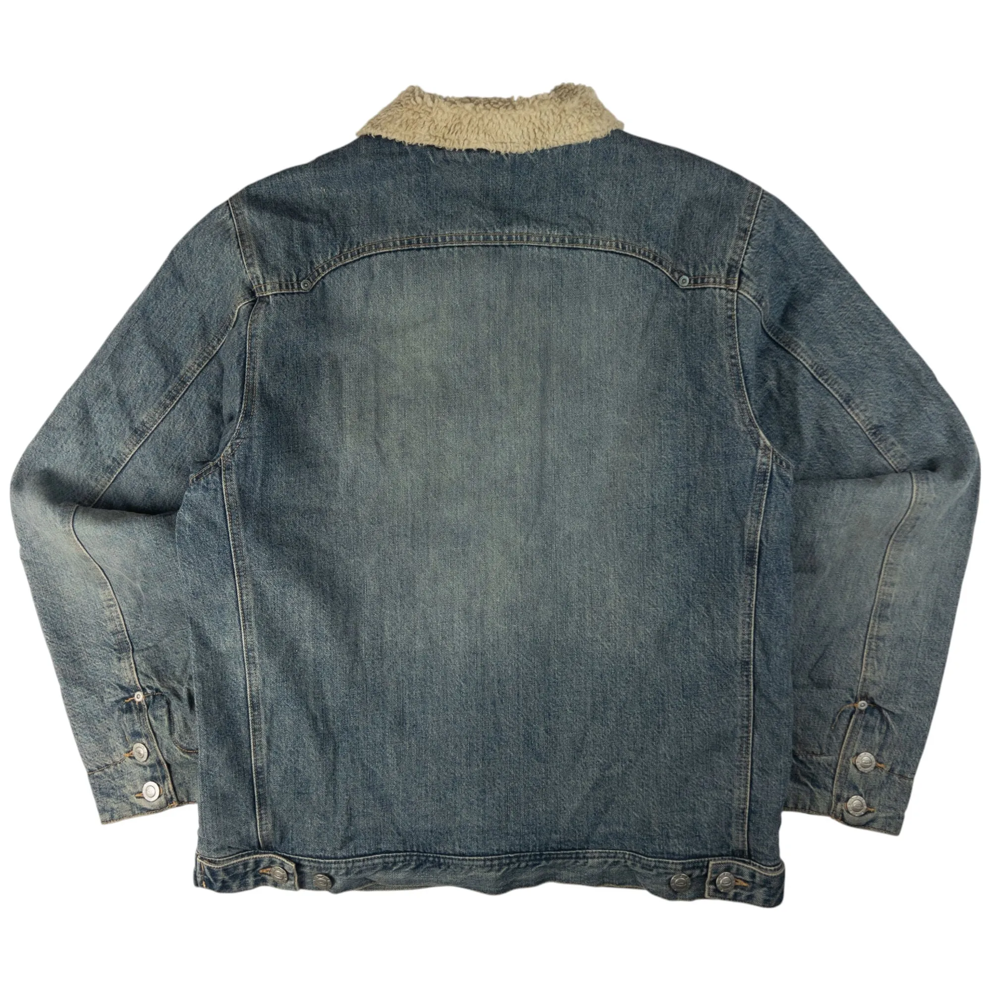 Vintage Oakley Sherpa Fleece Lined Denim Jacket Size M