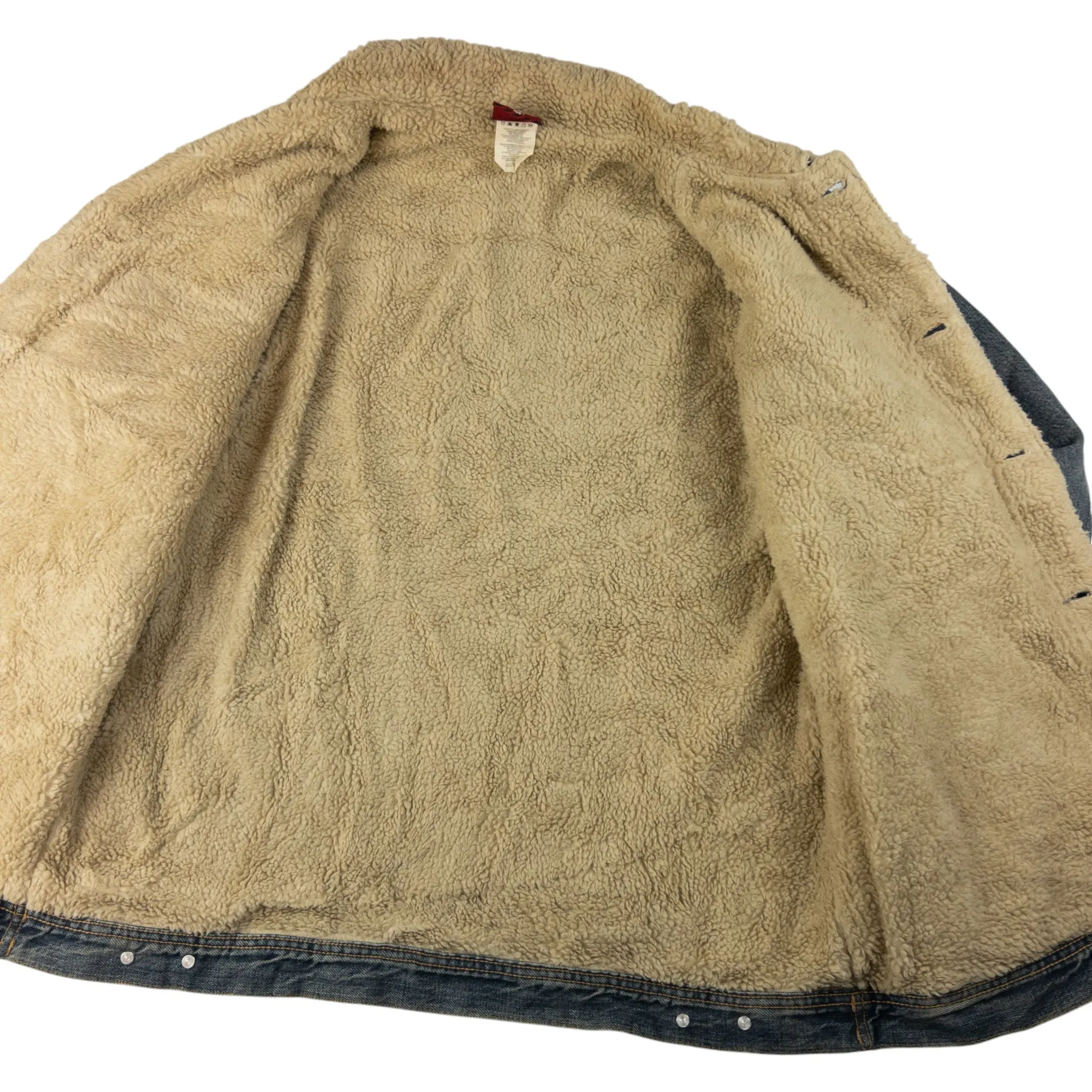 Vintage Oakley Sherpa Fleece Lined Denim Jacket Size M