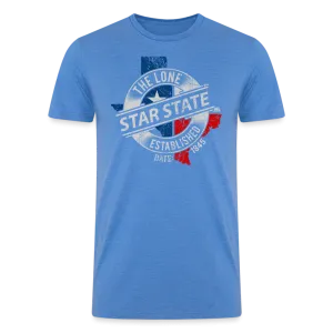 Vintage Texan Legacy: Organic Tri-blend Tee with Lone Star State Established 1845