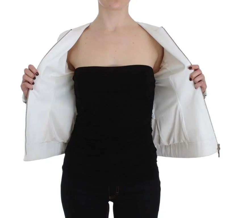 White Stretch Coat Jacket