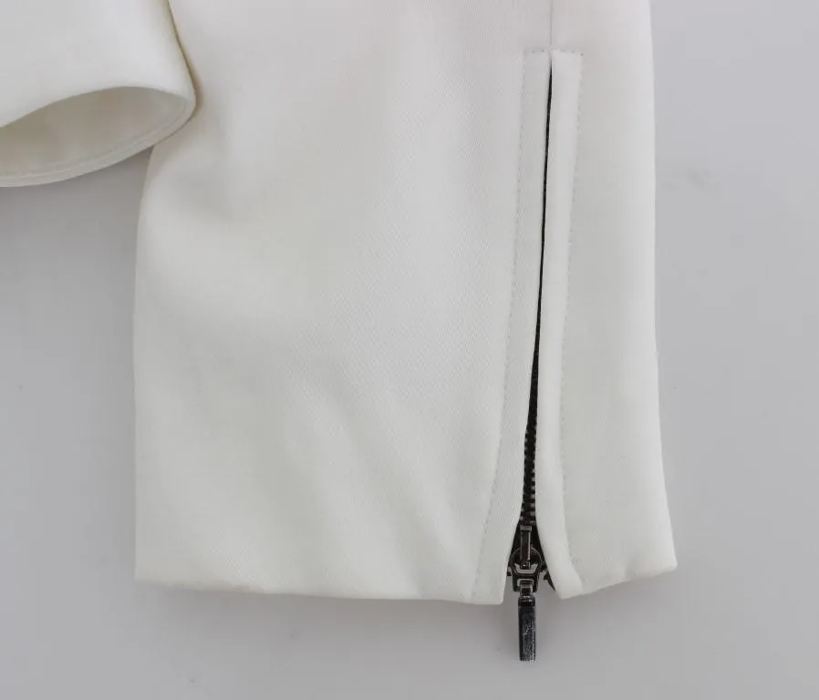 White Stretch Coat Jacket