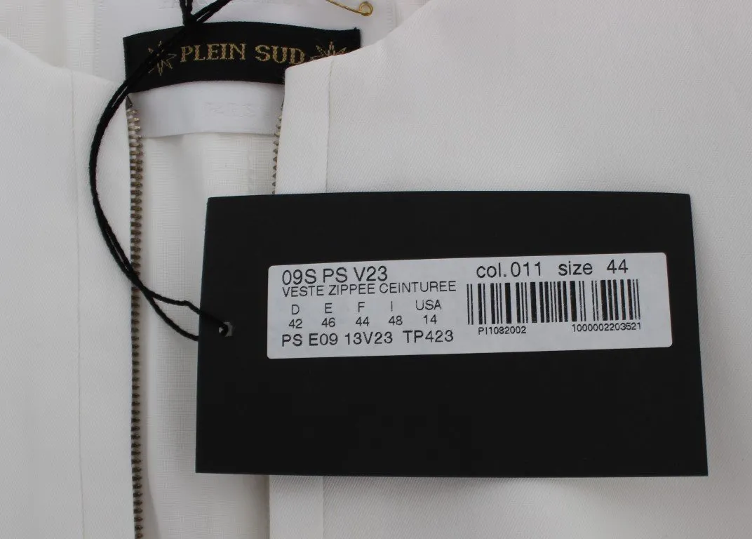White Stretch Coat Jacket
