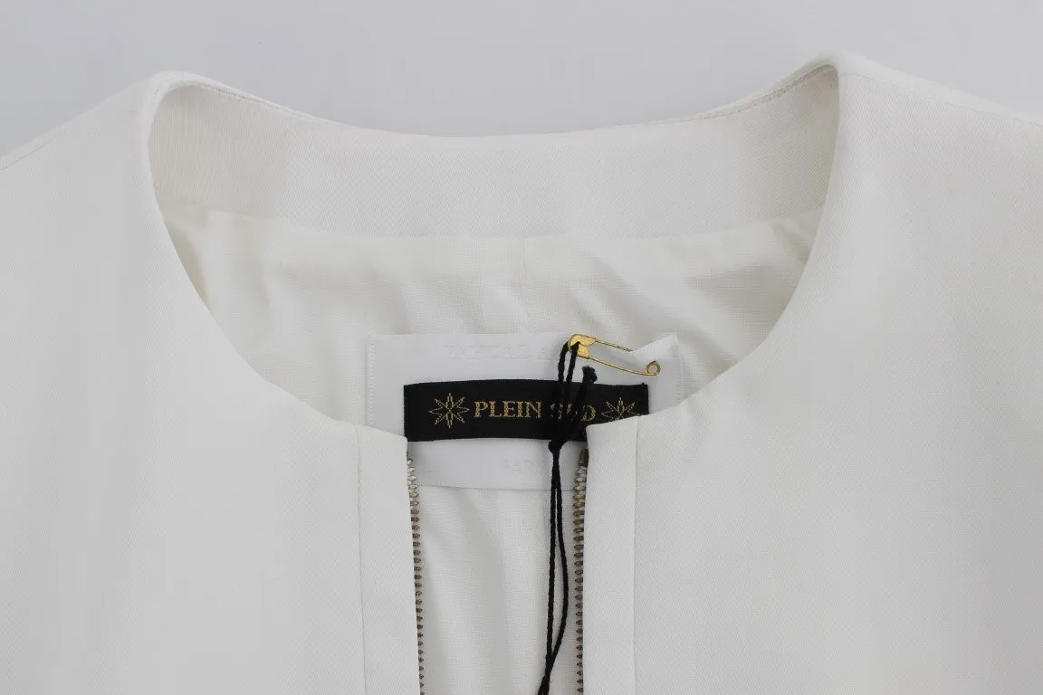 White Stretch Coat Jacket