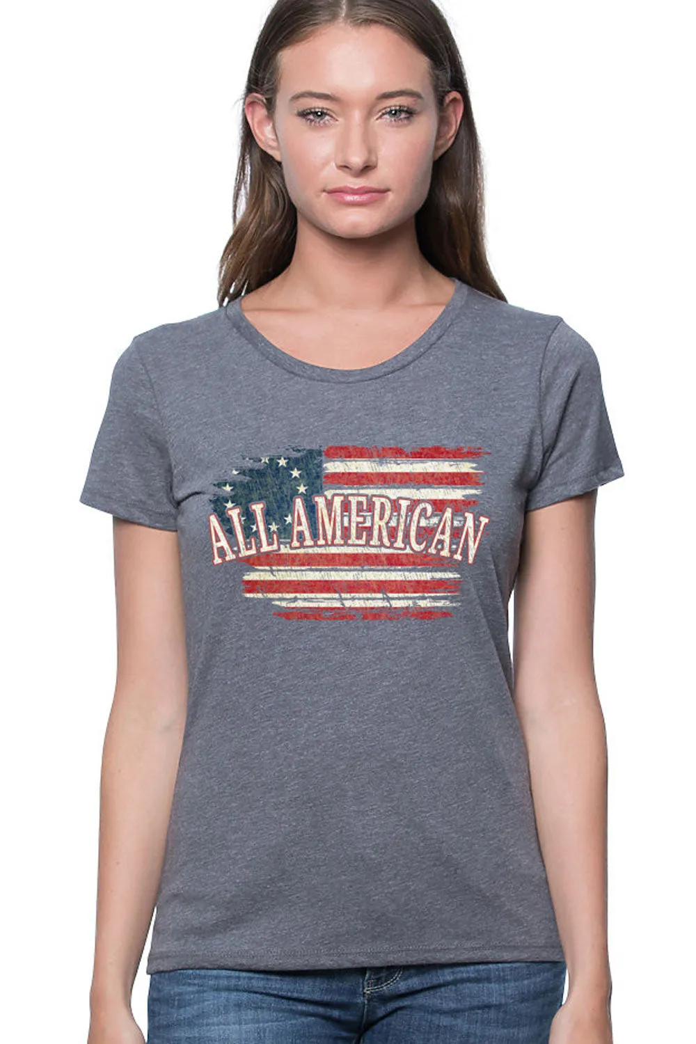 WOMEN'S ORGANIC RPET SHORT SLEEVE TEE - All American (Made in the USA)