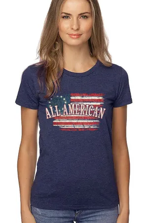 WOMEN'S ORGANIC RPET SHORT SLEEVE TEE - All American (Made in the USA)