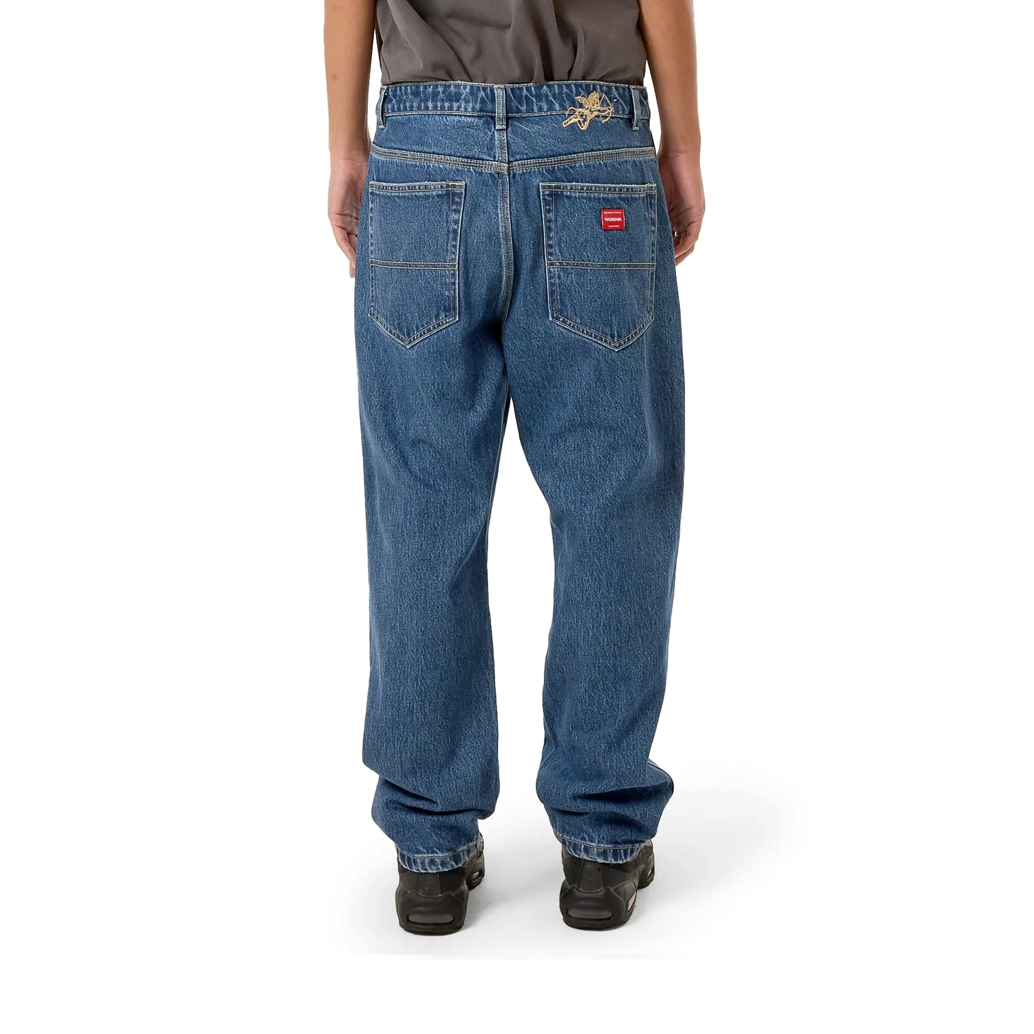 Worship Lounger Jean Worn Blue Rinse